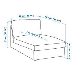 Measurement Illustration - KIVIK chaiselongue