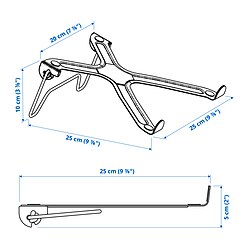 Measurement Illustration - LÅNESPELARE laptop support