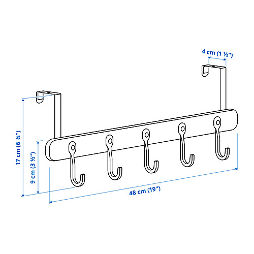ÅRSJÖN, wall/door rack with knobs. 5 of 5 open dialog