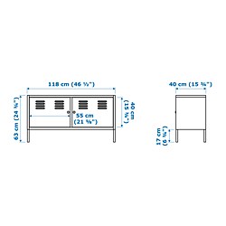 Ilustración de medidas - IKEA PS armario