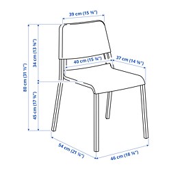 Measurement Illustration - TEODORES chair