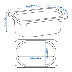 Measurement Illustration - TROFAST storage box