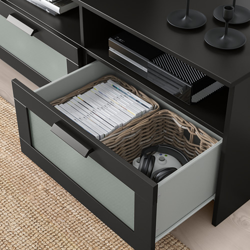BRIMNES, TV storage combination. 3 of 6 open dialog
