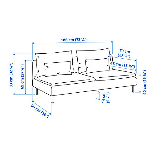 SÖDERHAMN, 3 seat sofa. 7 of 7 open dialog