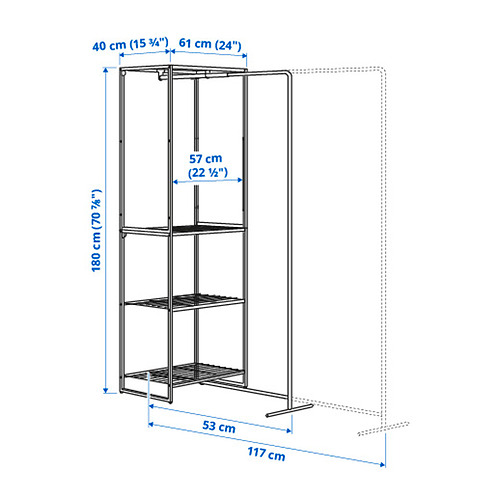 JOSTEIN, shelving unit with drying rack. 7 of 7 open dialog