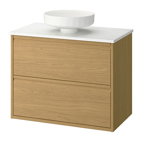 ÄNGSJÖN / LERSJÖN, Bathroom vanity with drawers and sink. 1 of 8 open dialog