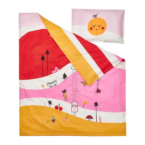GRÖNFINK, cover de duvet con funda almohada para cuna. 2 de 7 abrir diálogo