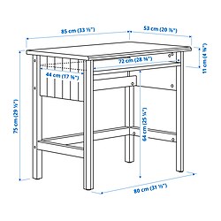 Measurement Illustration - BRYTNING desk