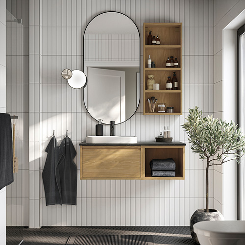ÄNGSJÖN / BACKSJÖN, Bathroom vanity with drawers and sink. 2 of 8 open dialog