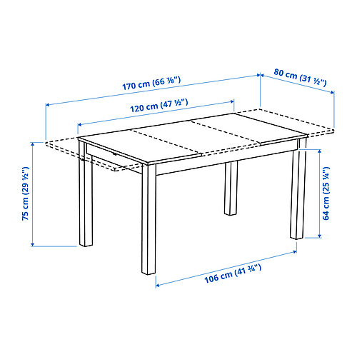 ÅLHULT, extendable dining table. 6 of 6 open dialog