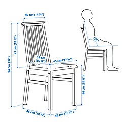 Measurement Illustration - ÅLHULT chair