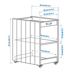 Measurement Illustration - BRYTNING storage unit