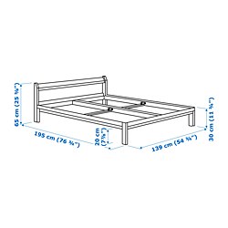 Ilustración de medidas - NEIDEN estructura de cama