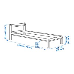 Measurement Illustration - NEIDEN bed Twin