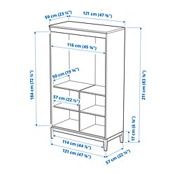 Ilustración de medidas - IDANÄS closet