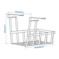 Measurement Illustration - PÅLYCKE clip-on basket