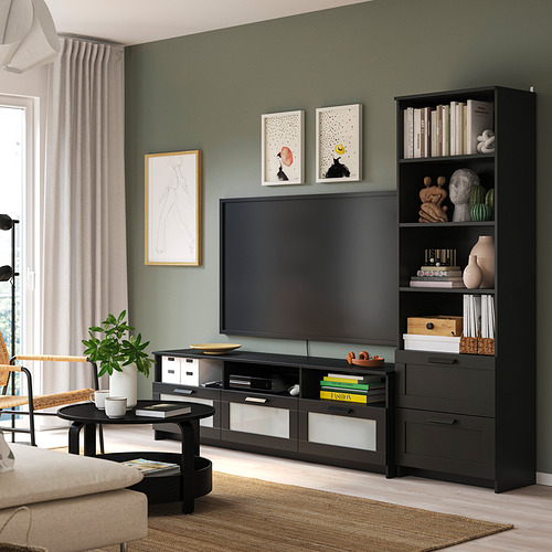 BRIMNES, TV storage combination. 2 of 2 open dialog