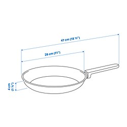 Measurement Illustration - MIDDAGSMAT frying pan