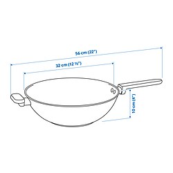 Measurement Illustration - MIDDAGSMAT wok