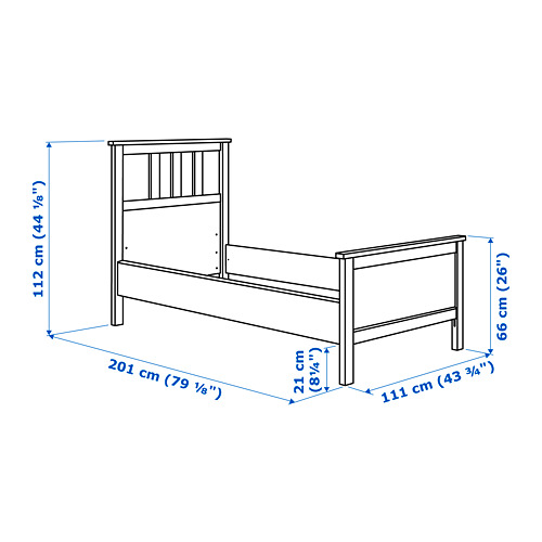 HEMNES, bed with mattress Twin. 13 of 13 open dialog