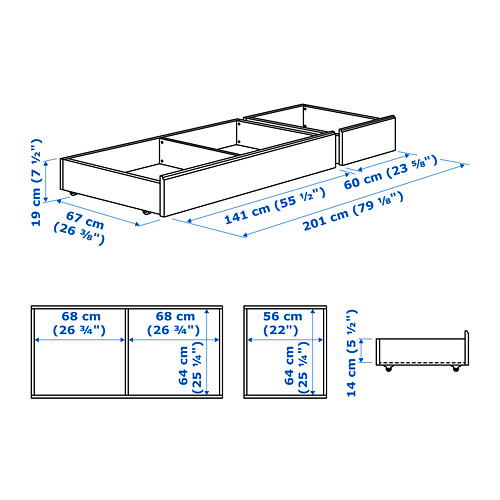 SONGESAND, underbed storage box, set of 2. 6 of 6 open dialog
