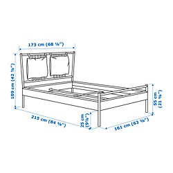 Ilustración de medidas - BJÖRKSNÄS Cama Queen
