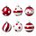 Select colour variation: mixed patterns/red/white
