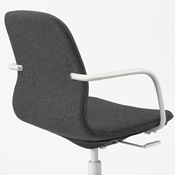 Measurement Illustration - LÅNGFJÄLL office chair with armrests