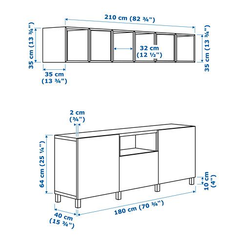 BESTÅ / EKET, TV storage combination with drawer runner, soft-closing. 4 of 4 open dialog