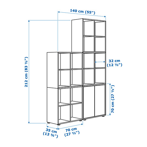EKET, storage cabinet with 2 doors. 4 of 4 open dialog