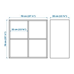 Ilustración de medidas - EKET estantería de pared