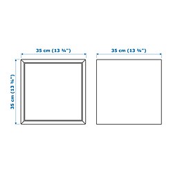 Measurement Illustration - EKET wall mounted cabinet with door
