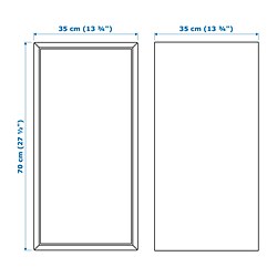 Measurement Illustration - EKET cabinet with door and shelf