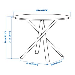 Measurement Illustration - NORRMJÖLE table