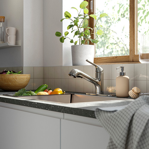MACKSJÖN, pull out kitchen faucet with spray. 2 of 7 open dialog