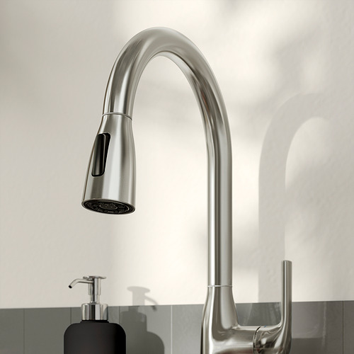 MACKSJÖN, pull down kitchen faucet with spray. 3 of 7 open dialog