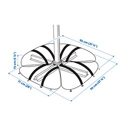 Measurement Illustration - IGGÖN sandbag for umbrella base