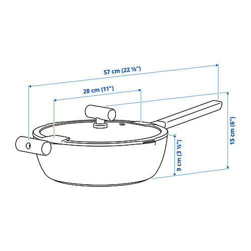 KLIPPFISK, sauté pan with lid. 8 of 8 open dialog