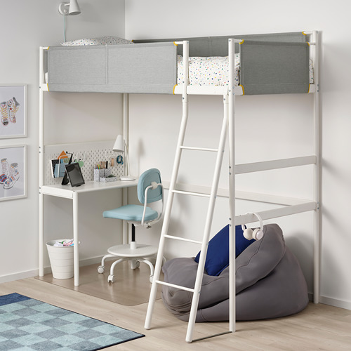 VITVAL, loft bed frame with desk top. 5 of 7 open dialog