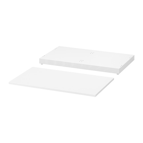 Tapa y base blancas de IKEA NORDLI. Formas modernas, planas y rectangulares para un almacenamiento personalizado.