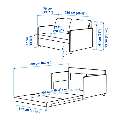 FRIDHULT, sleeper 2-seat sofa. 11 of 11 open dialog