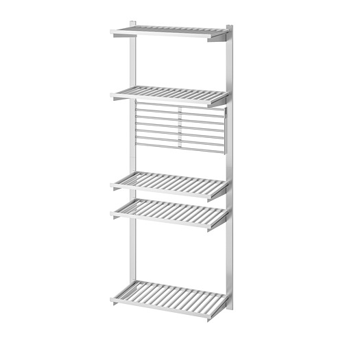 Almacenaje de pared KUNGSFORS para cocina, ahorra espacio en la encimera.