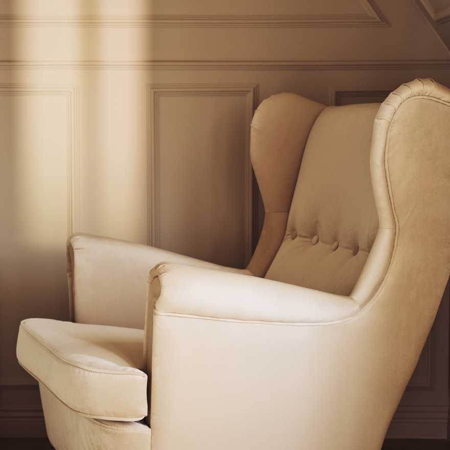 STRANDMON, sillón de orejas+reposapiés. 5 de 11 abrir diálogo