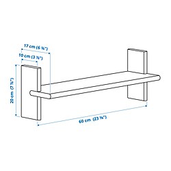 Ilustración de medidas - KLAVRESTRÖM estante de pared