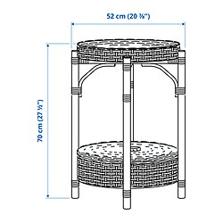 Measurement Illustration - TOLKNING nightstand