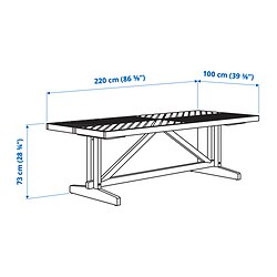 Measurement Illustration - NORRMANSÖ/VASSHOLMEN table and 6 chairs, outdoor