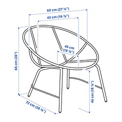 Measurement Illustration - ORRESLÄTT armchair