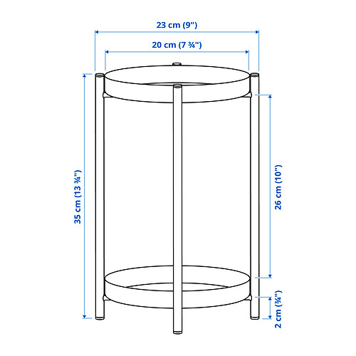 Measurement Illustration - OLIVBLAD plant stand