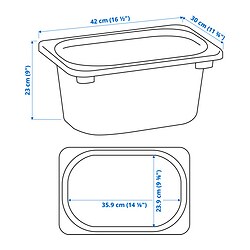 Measurement Illustration - TROFAST storage box