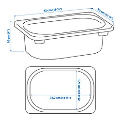 Measurement Illustration - TROFAST storage box